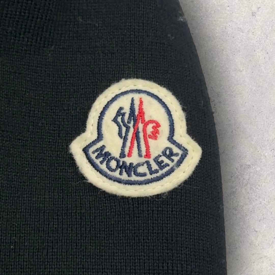 .12040【美品・QR鑑定済み】モンクレール　ニット × ダウンジャケット　黒