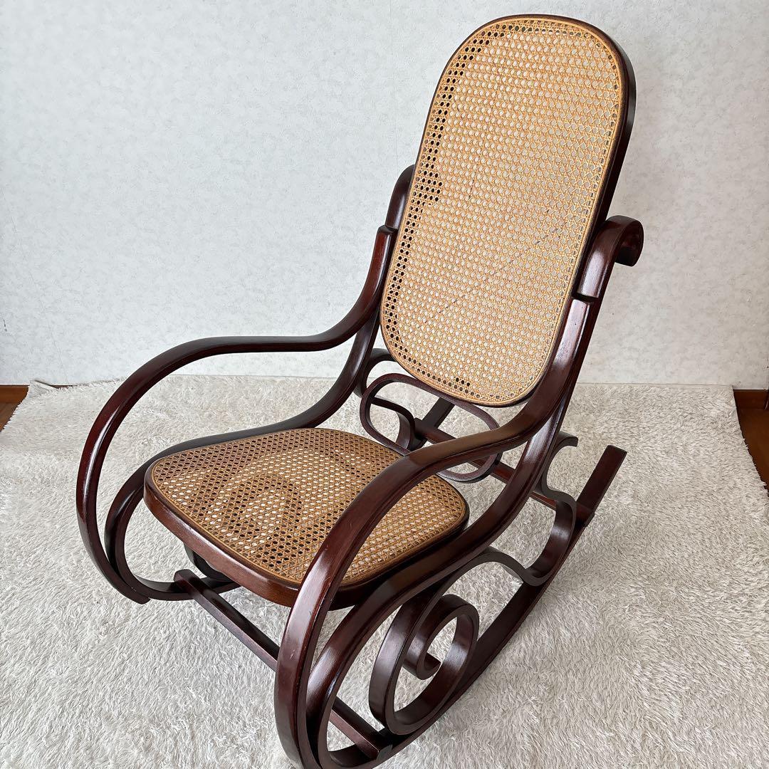 絶品】ベントウッド ロッキングチェア　揺椅子 ヴィンテージ ラタン 藤