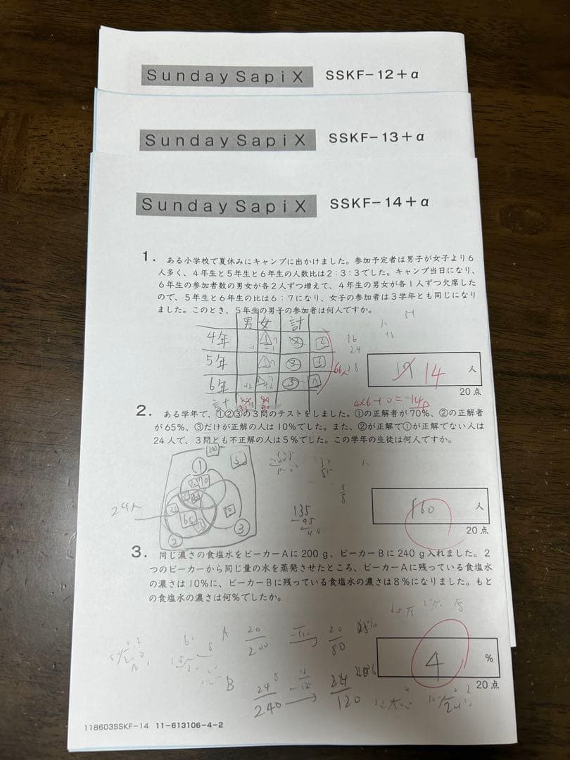 【pinayan】サピックス 慶應普通部対策　 算数SSKF 慶應特訓等