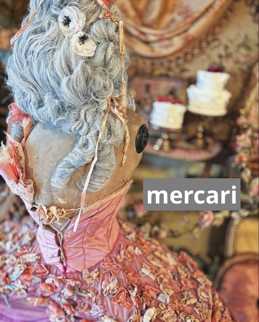 ★SALE★フランス　アンティーク　ヴィンテージ　希少　オペラ　ロココ　ウィッグ