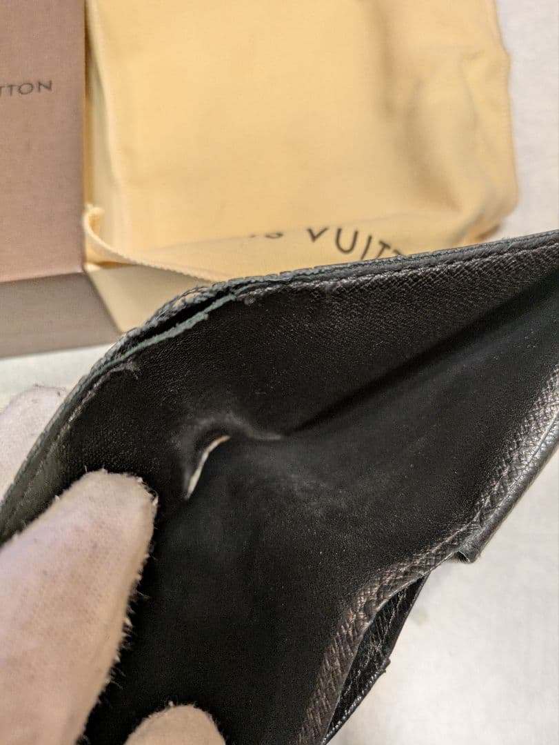 【箱付き】LOUIS VUITTON ダミエ 二つ折り財布
