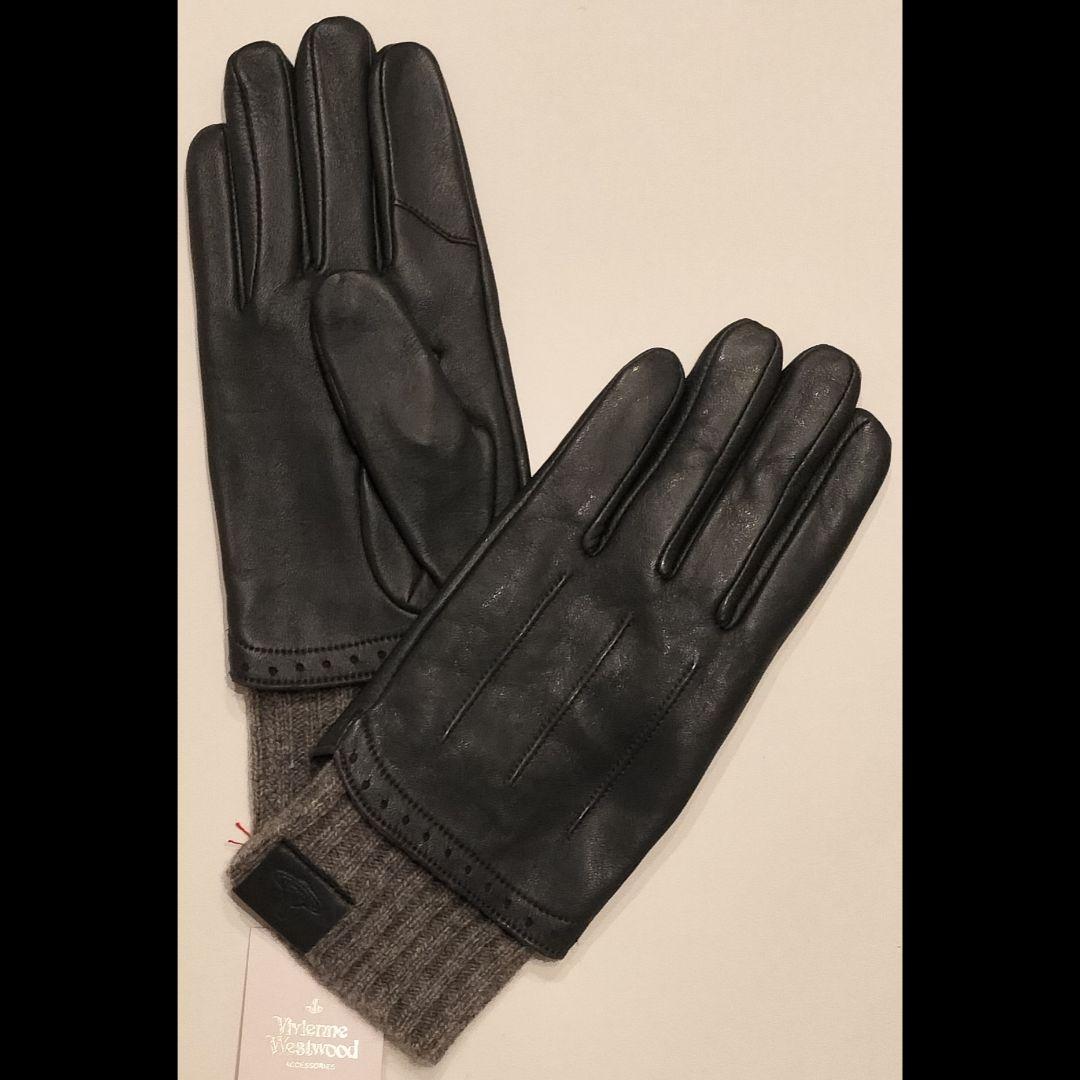 希少✰新品㊺【ヴィヴィアンウエストウッド】手袋 羊革 コンビ vivienne