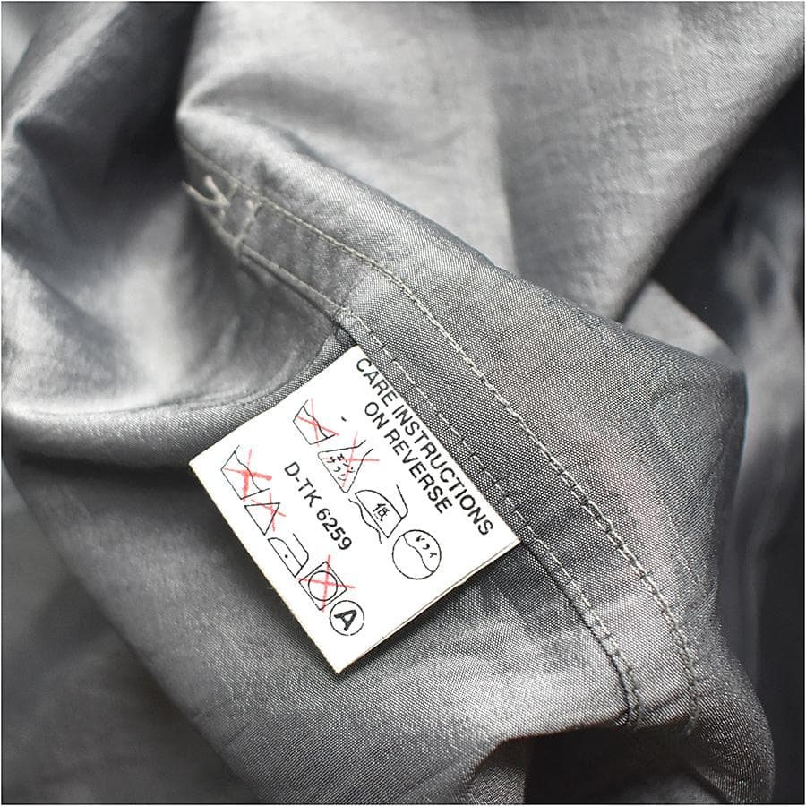定価６万 DKNY ダナキャラン 光沢 ナイロン トレンチコート シルバーメンズ