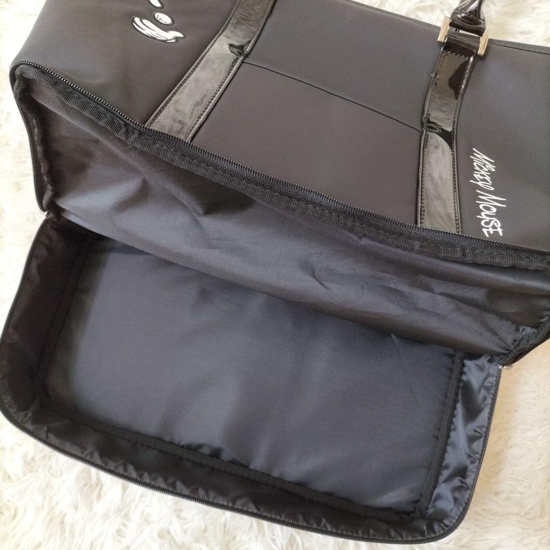 ディズニー レディース ボストンバッグ トート 2段式 ミッキーマウス ブラック