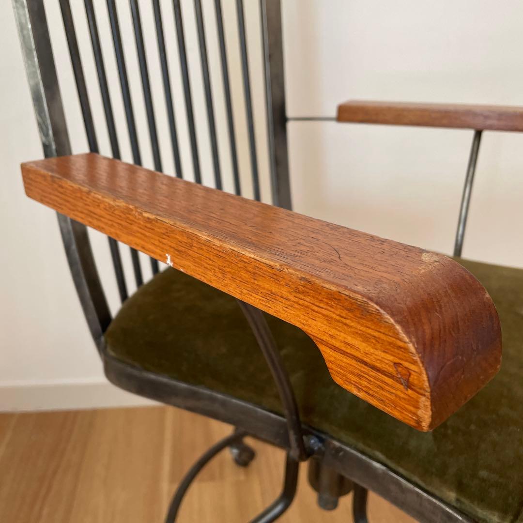 アイアンチェア インダストリアル　アンティーク　回転椅子