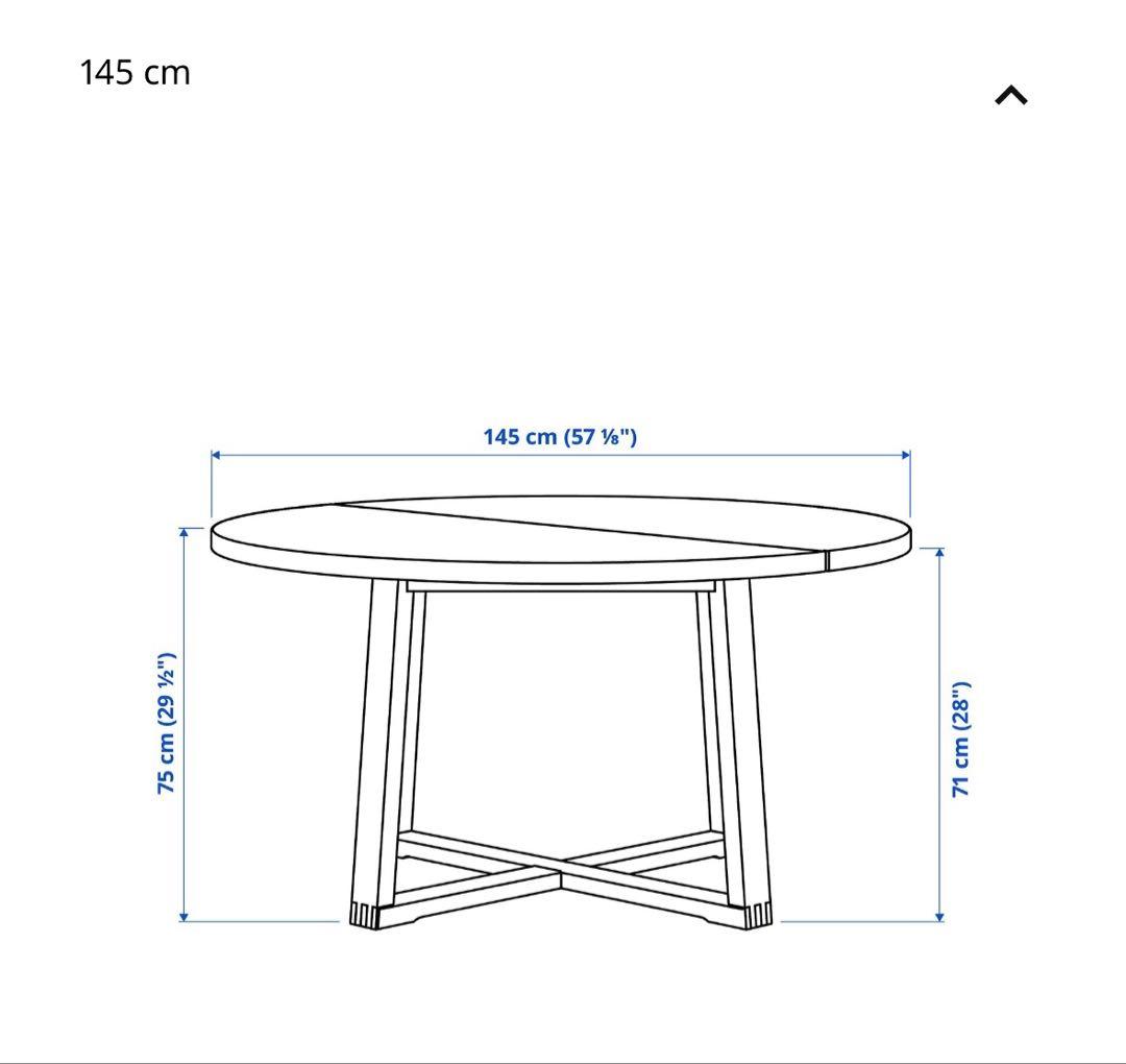 IKEA モールビロンガ 円形ダイニングテーブル オーク材 丸テーブル
