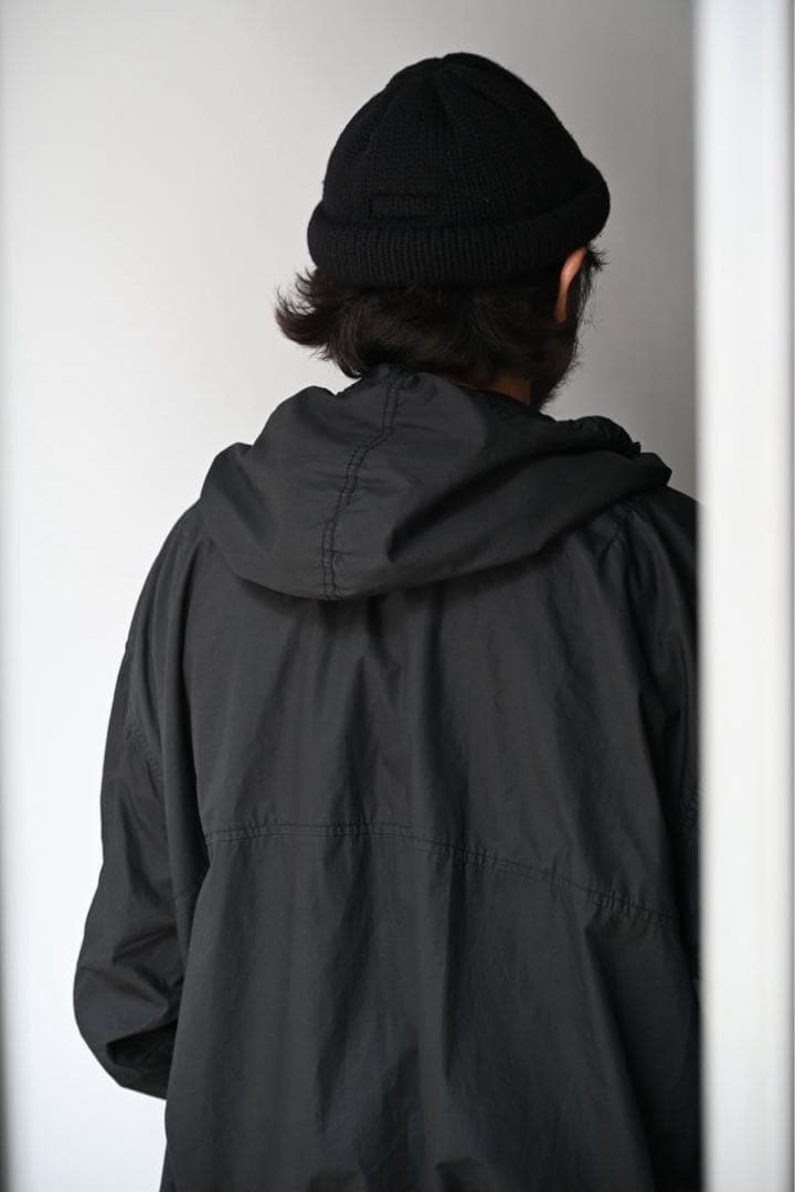 ANCELLM HOODED FIELD SHIRT JACKET 黒 1