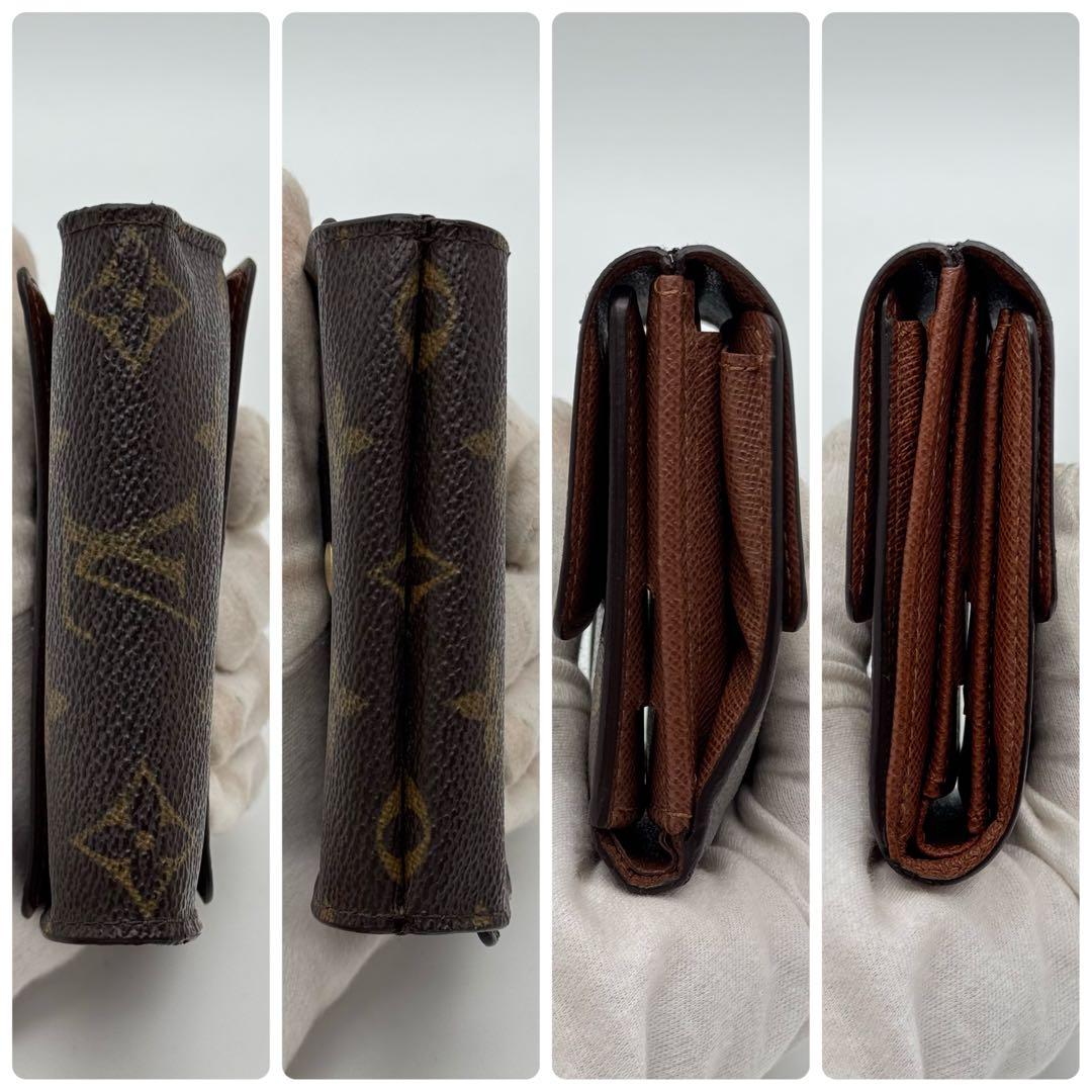 美品✨️ルイヴィトン　モノグラム　ポルトフォイユ　エリーズ　折り財布　Wホック