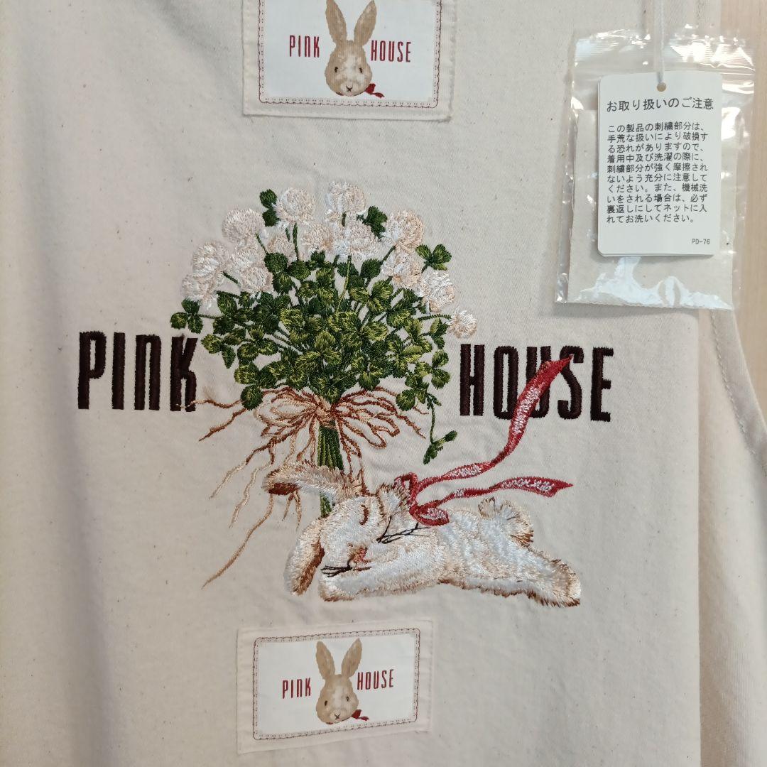 PINK HOUSE ウサギ刺繍オーバーオール