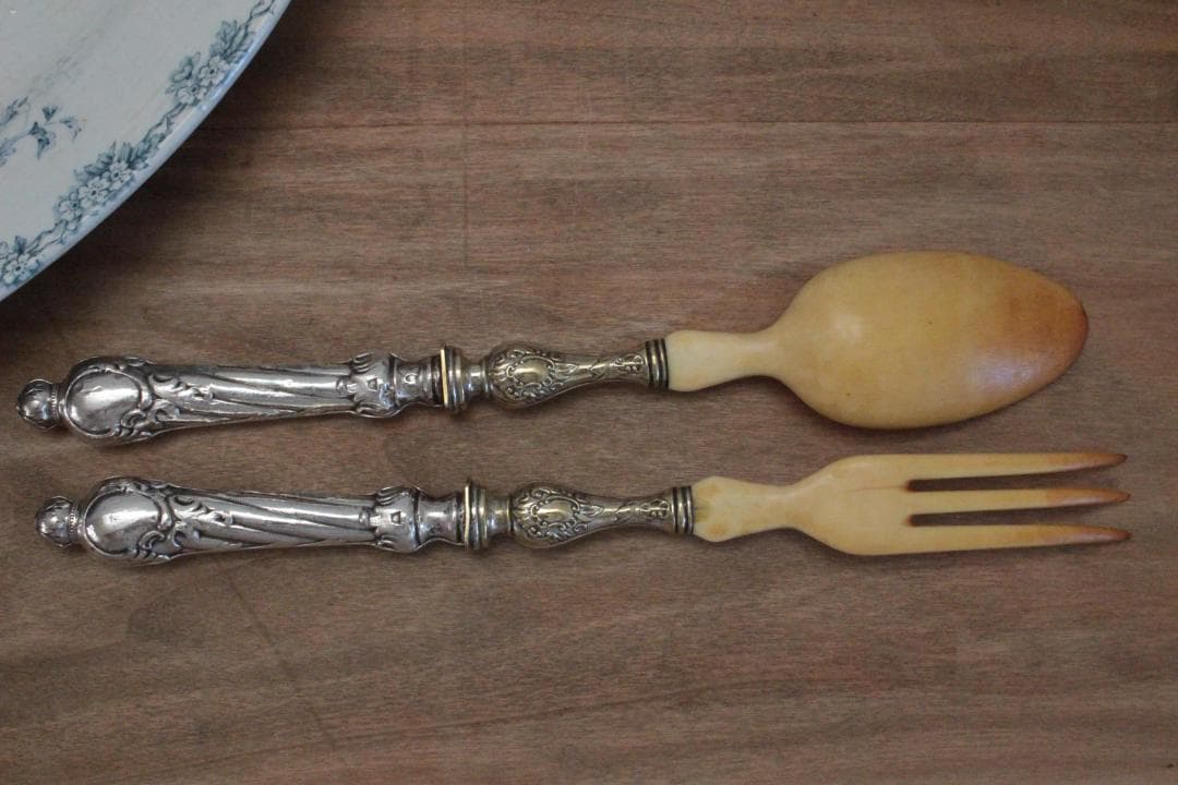 サラダサーバー/シルバースプーン&フォーク2本セット