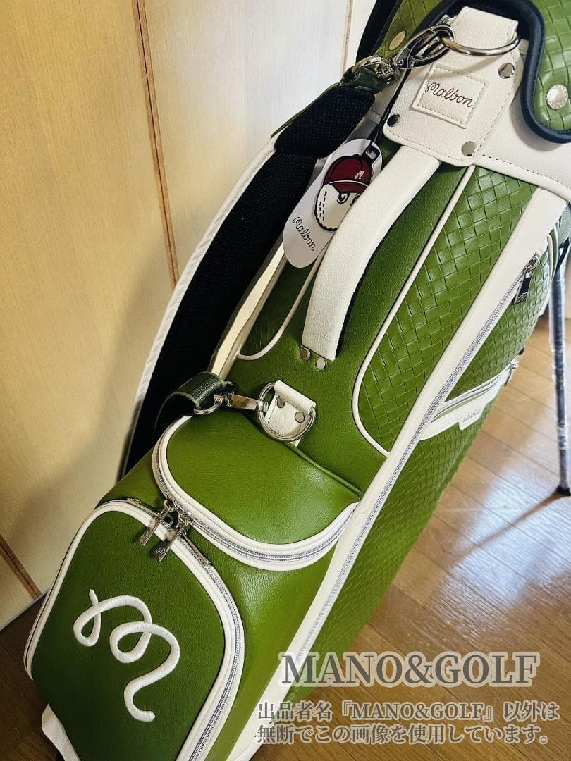 即日発送 マルボンゴルフ キャディバッグ Malbon Golf 緑色