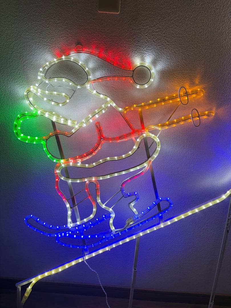 LEDスキーサンタ　モチーフイルミネーション