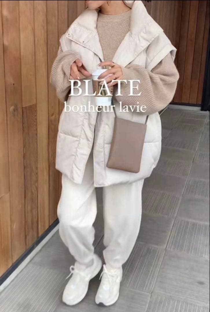 大人気♡即完売/BLATE/2WAY袖取外し中綿ベスト/中綿ブルゾン