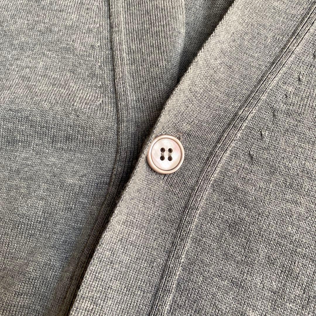 【日本別注】 JOHN SMEDLEY 24G A4590 カーディガン グレー