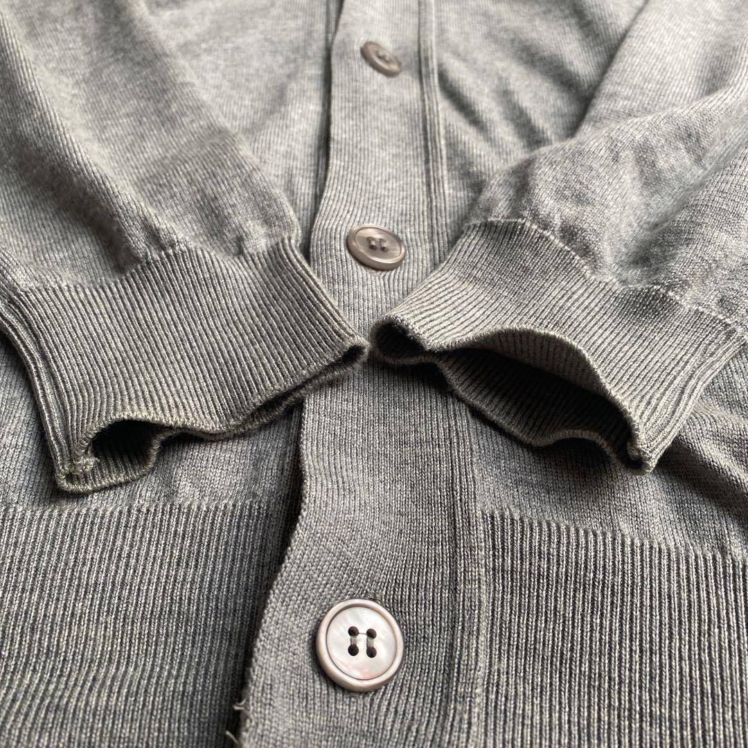 【日本別注】 JOHN SMEDLEY 24G A4590 カーディガン グレー