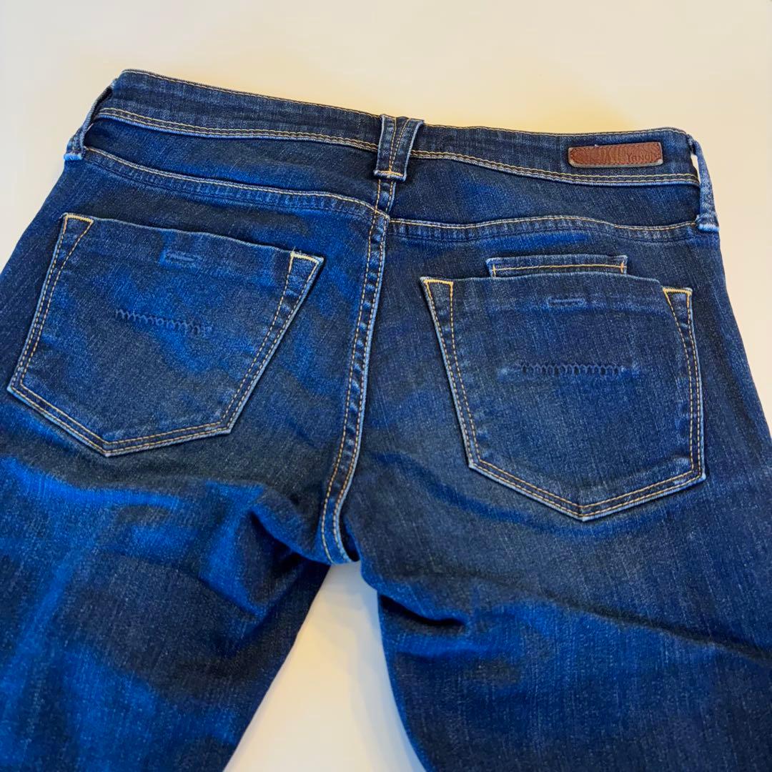 美品☆YANUK ヤヌーク デニム　パトリシア　裏起毛　スリム　ブルー　送料無料