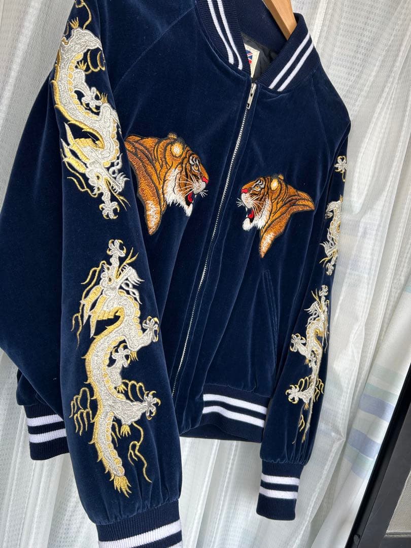 vintage London F.B スカジャン　ネイビー