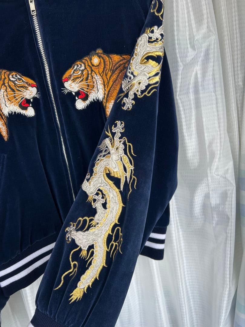 vintage London F.B スカジャン　ネイビー
