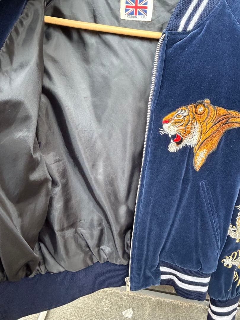 vintage London F.B スカジャン　ネイビー
