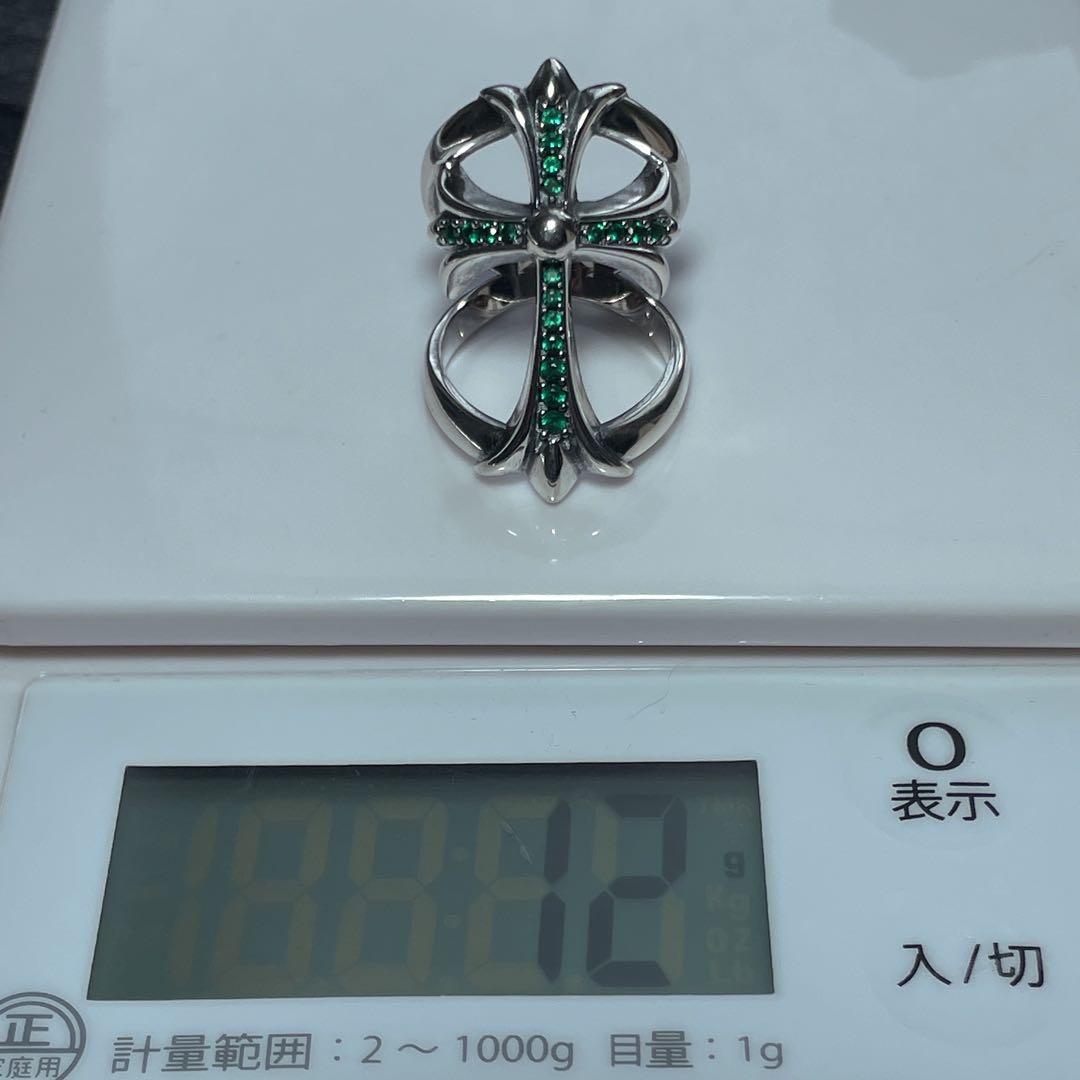 ノーブランド　クロス　インフィニティ　指輪　silver９２５　１８.５号