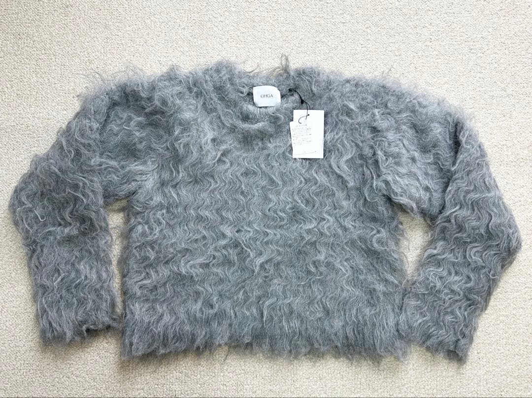 OHGA poodle knit グレー　プードルニット