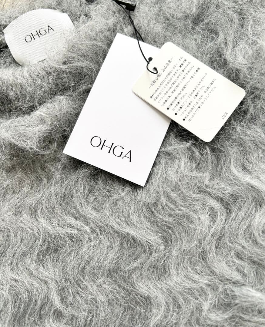 OHGA poodle knit グレー　プードルニット