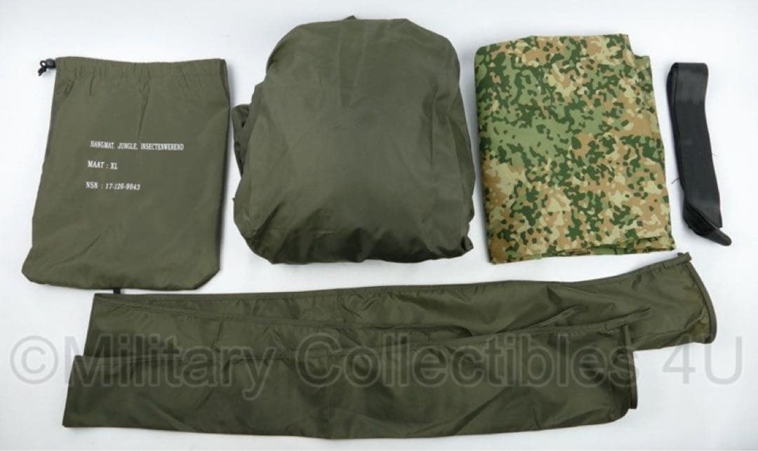 超希少 新品未使用 試し張り1回、オランダ軍ハンモックテントセット