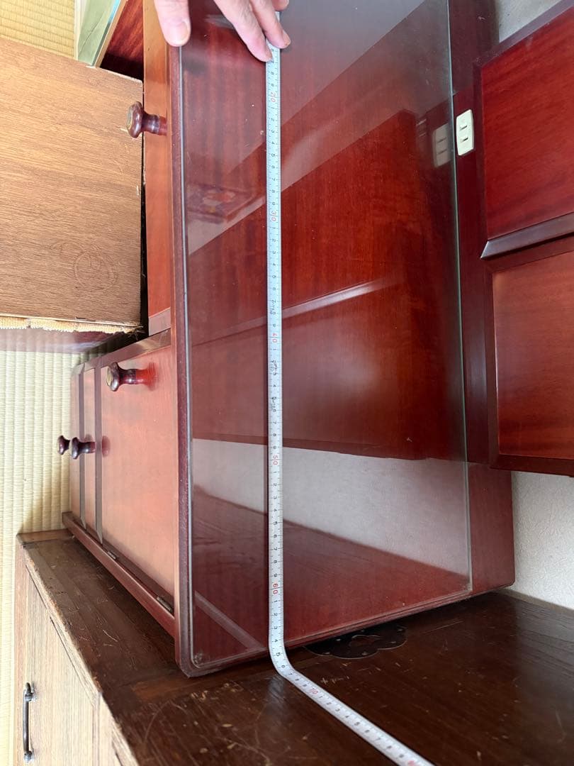 ★ヒーカ★【鏡台のみ】ダークブラウンの木製三面鏡