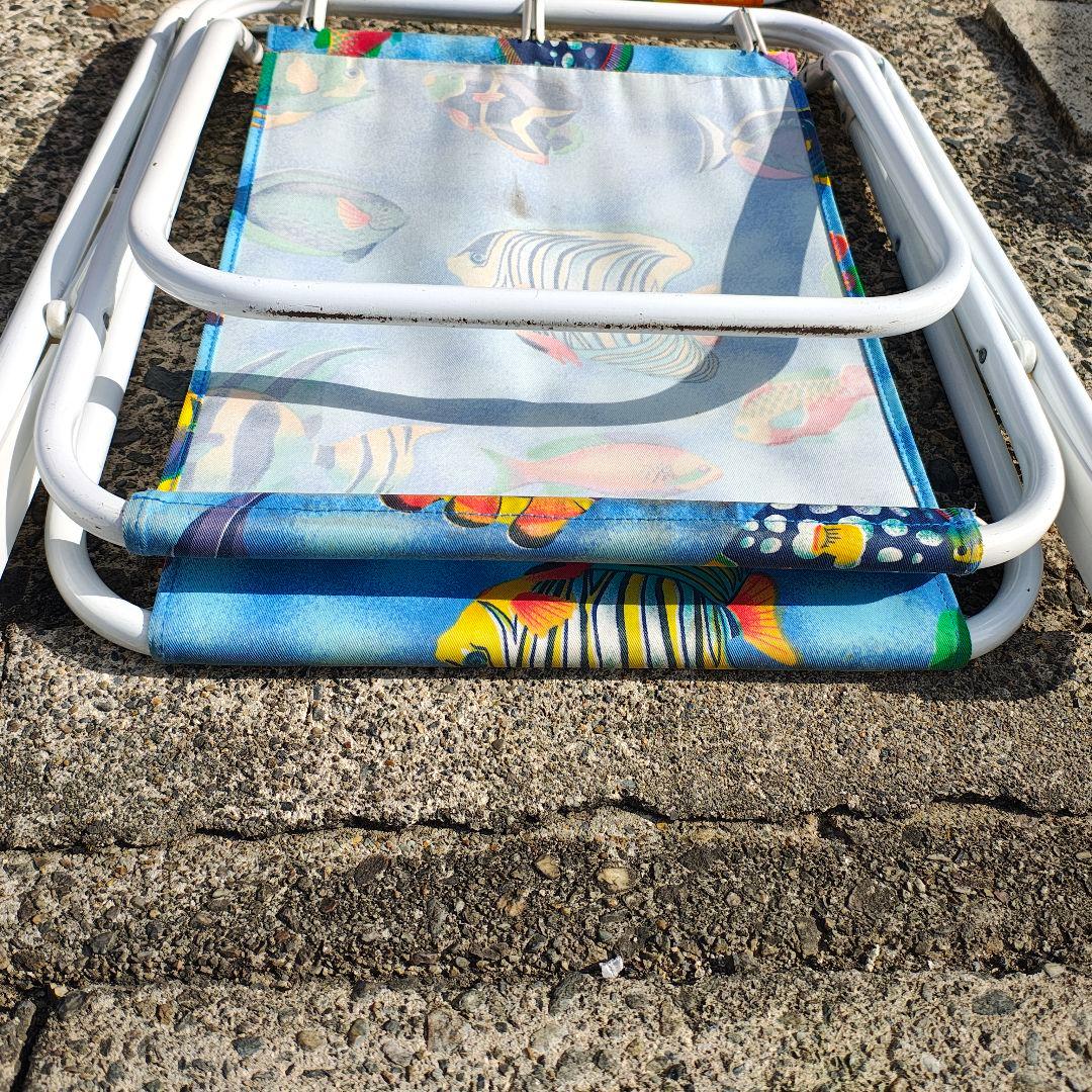 折りたたみ式アウトドアチェア 2脚セット 昭和レトロ