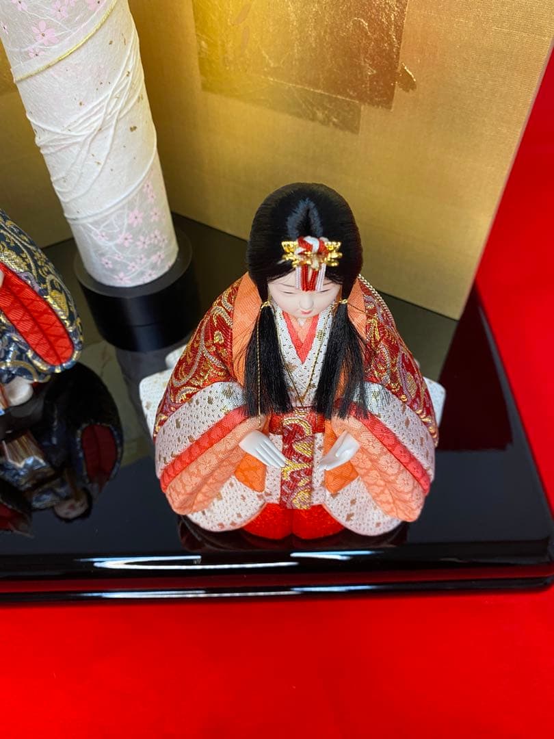 東京久月　木目込人形　ほのか立ち親王飾り・頭　杉田明十志　原作・木目込　新井久夫