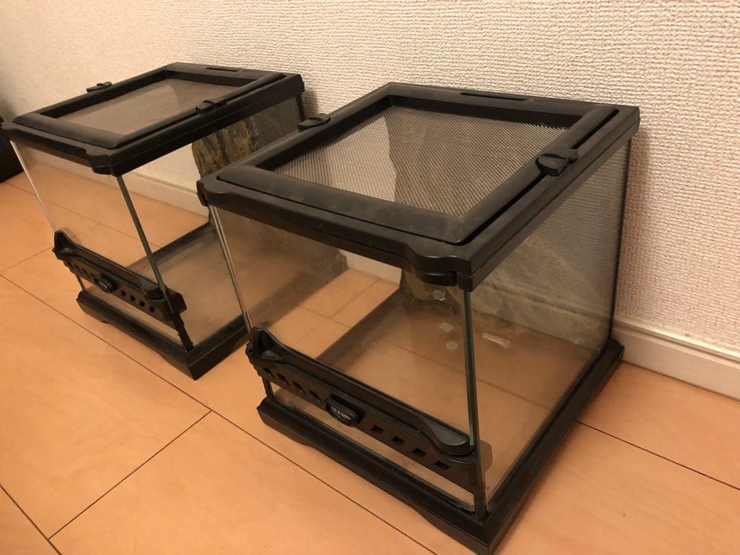 GEX EXOTERRA グラステラリウム ナノキューブ 2個セット＋シェルター