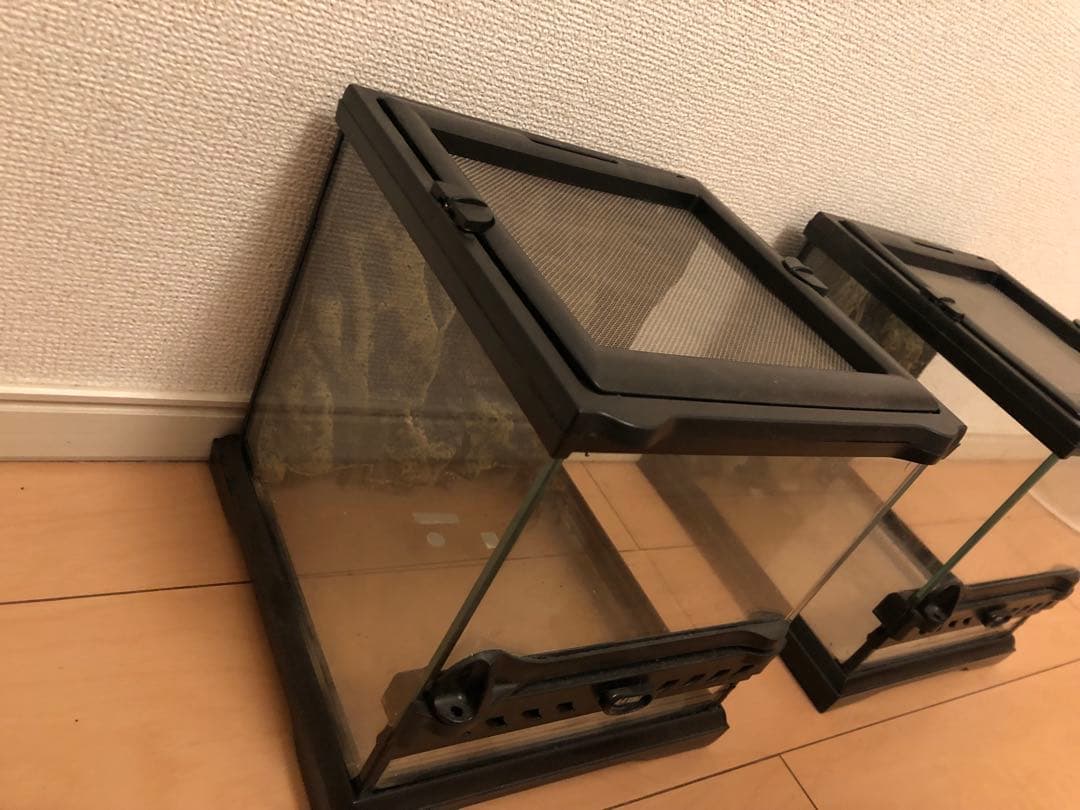 GEX EXOTERRA グラステラリウム ナノキューブ 2個セット＋シェルター