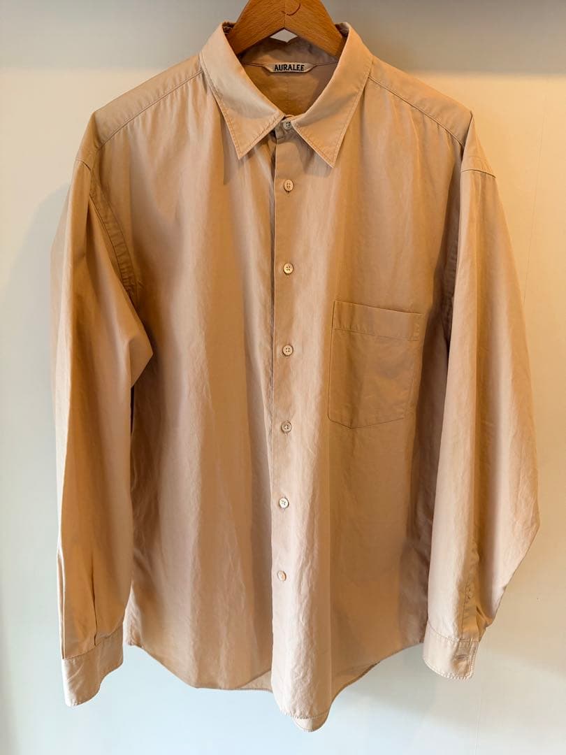 AURALEE オーラリー WASHED FINX TWILL SHIRTS 5