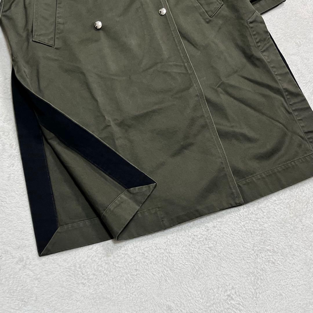 『ディーゼル』トレンチコート フード脱着 テープベルト ロング丈 オリーブ
