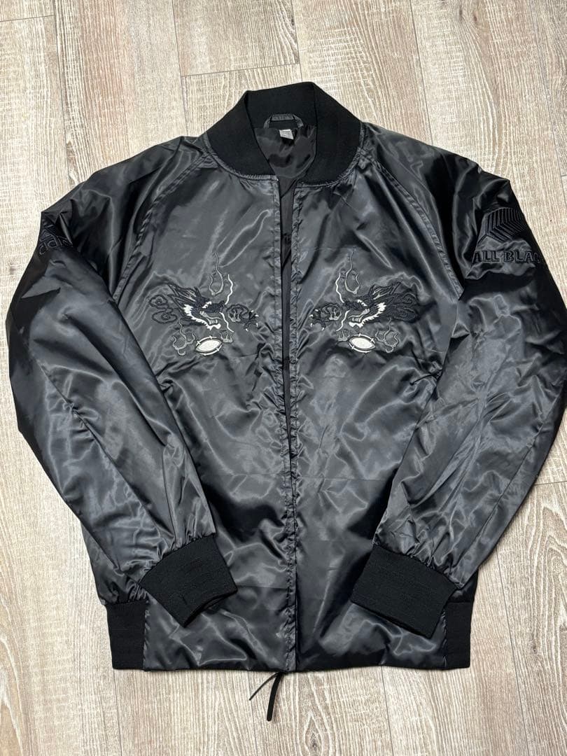 adidas ALL BLACKS スカジャン ブラック