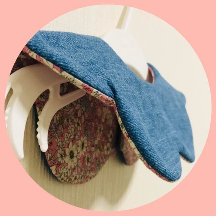 No.33♡ピンク小花のふかふか花びらスタイ♡