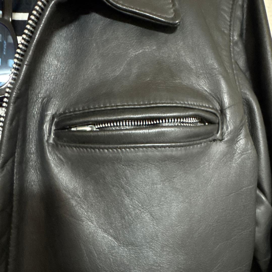 美品✨schott 642 レザージャケット　シングルライダース　牛革　38 黒
