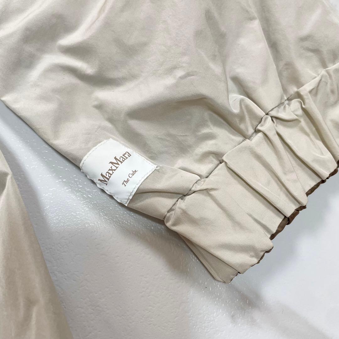 未使用級✨MaxMaraTheCubeリバーシブルタフタフーデットコート4way