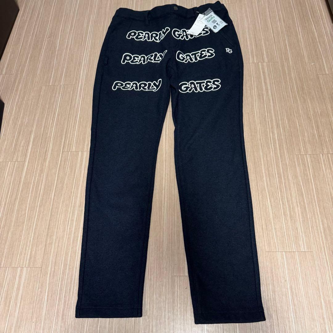 PEARLY GATES ロゴプリントパンツ サイズM