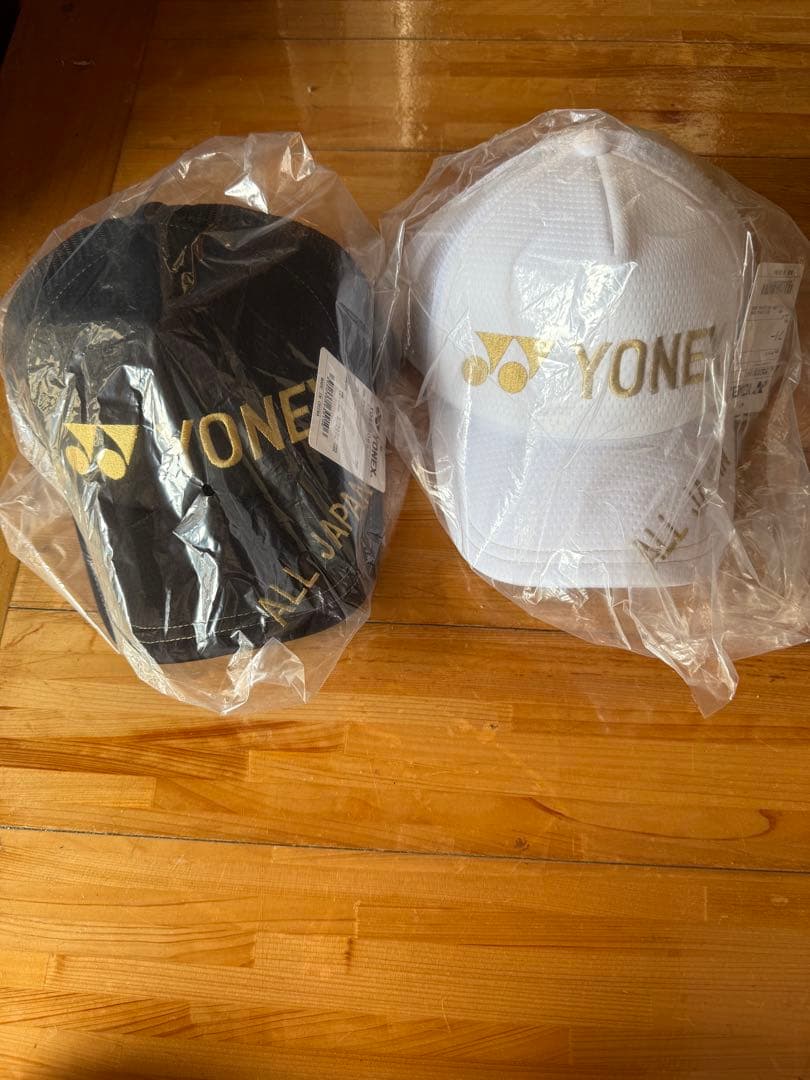 ヨネックス キャップ オールジャパン大会限定2023 黒金.白金 新品2個セット