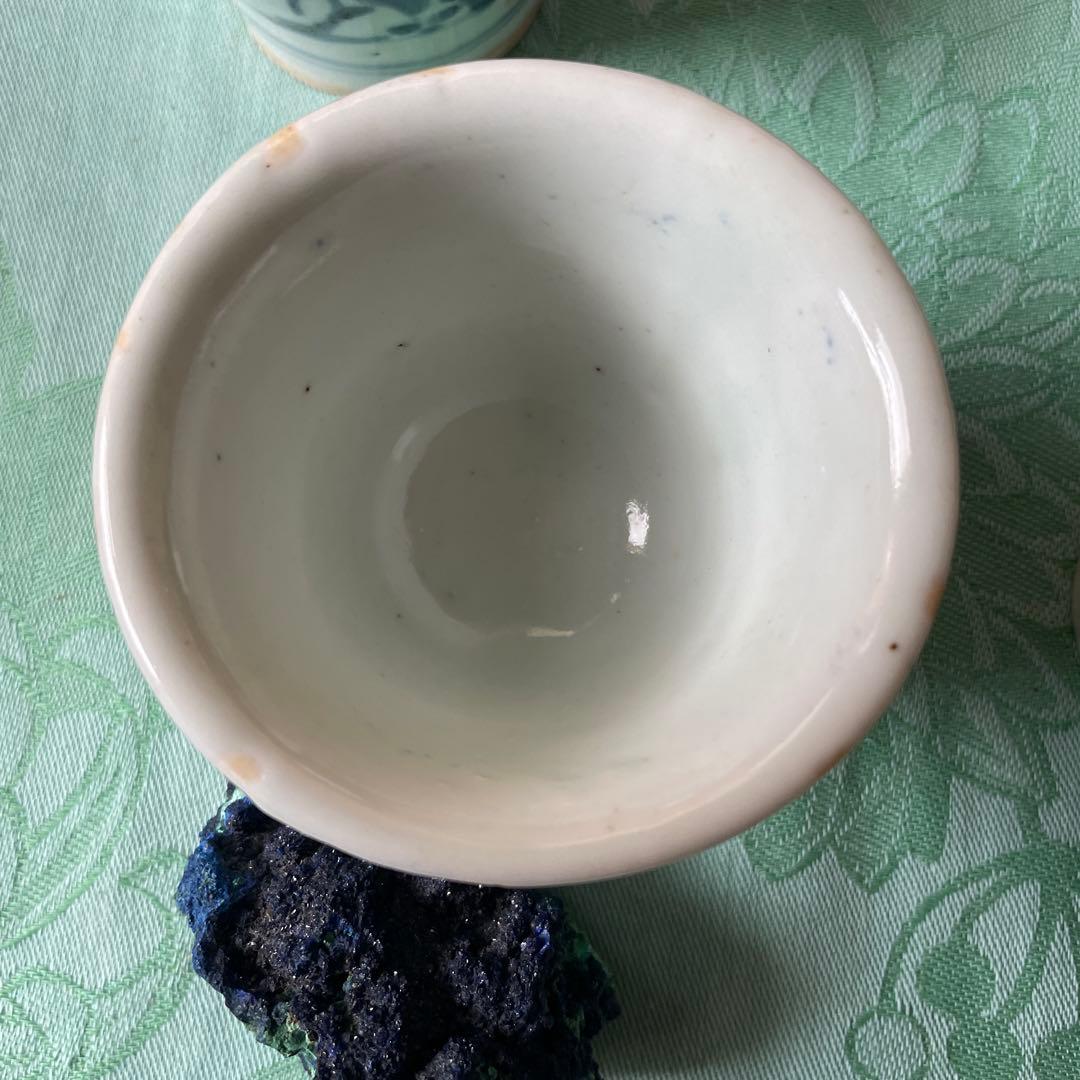 初期伊万里　染付　湯呑み茶碗　5客