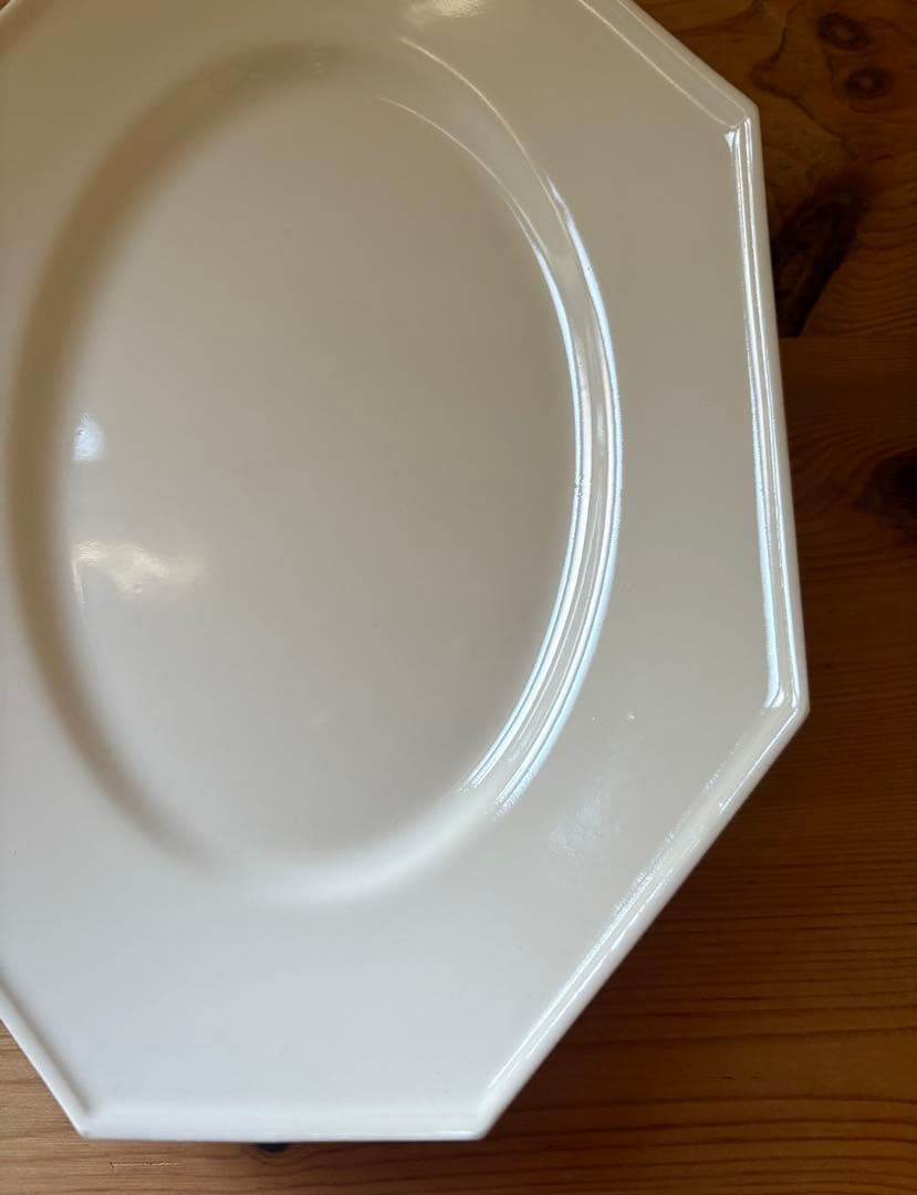 石川隆児 Oval Octagonal Plate M White 2枚セット