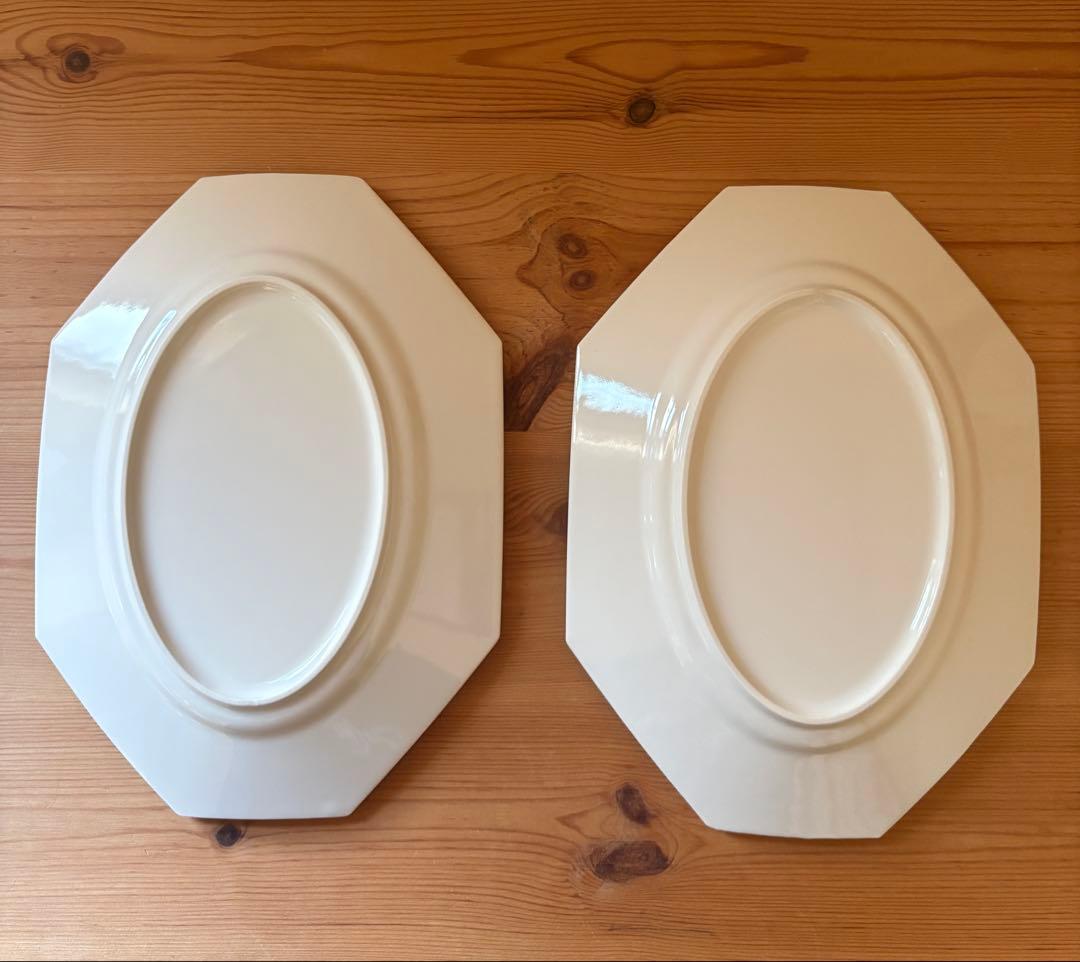 石川隆児 Oval Octagonal Plate M White 2枚セット