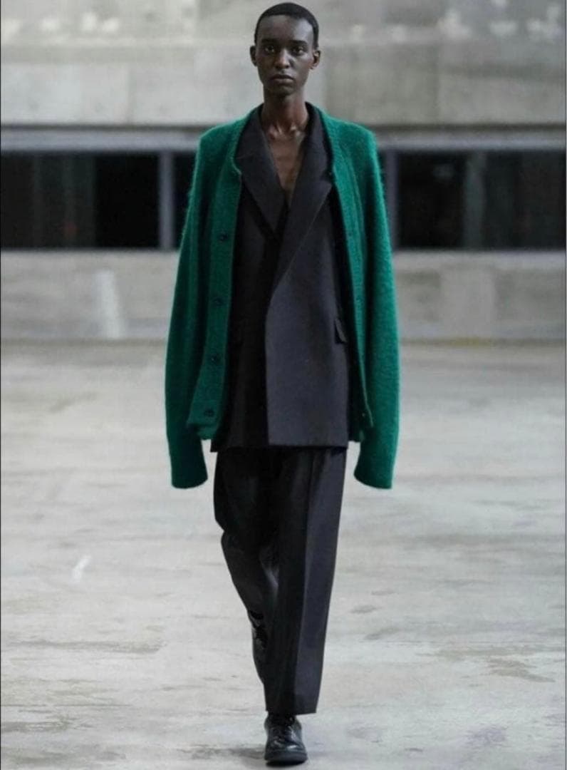 stein 22aw kid mohair cardigan 緑