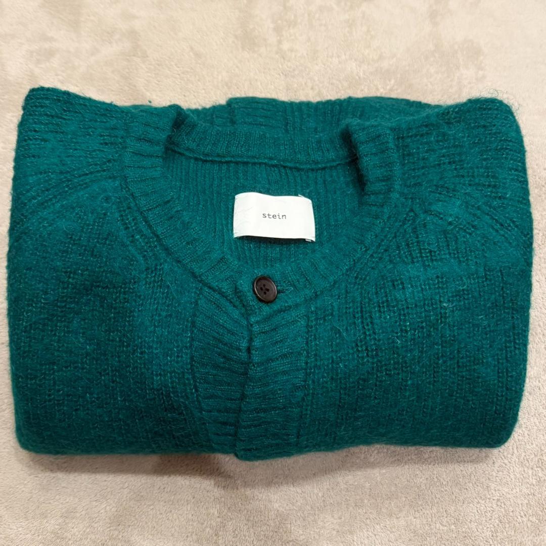 stein 22aw kid mohair cardigan 緑