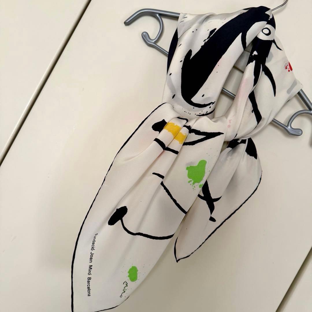 ジョアン・ミロ 美術館 スカーフ 83cm角 バルセロナ購入 ヴィンテージ