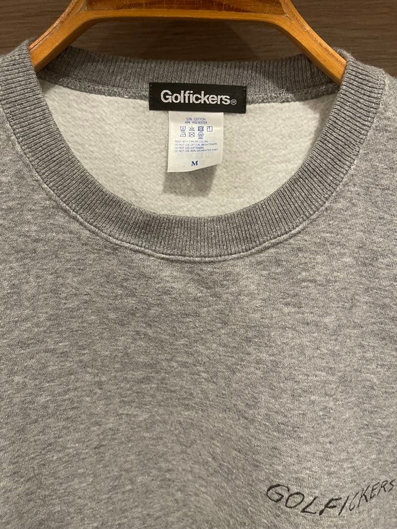 GOLFFICKERS グレー 裏起毛スウェットシャツ