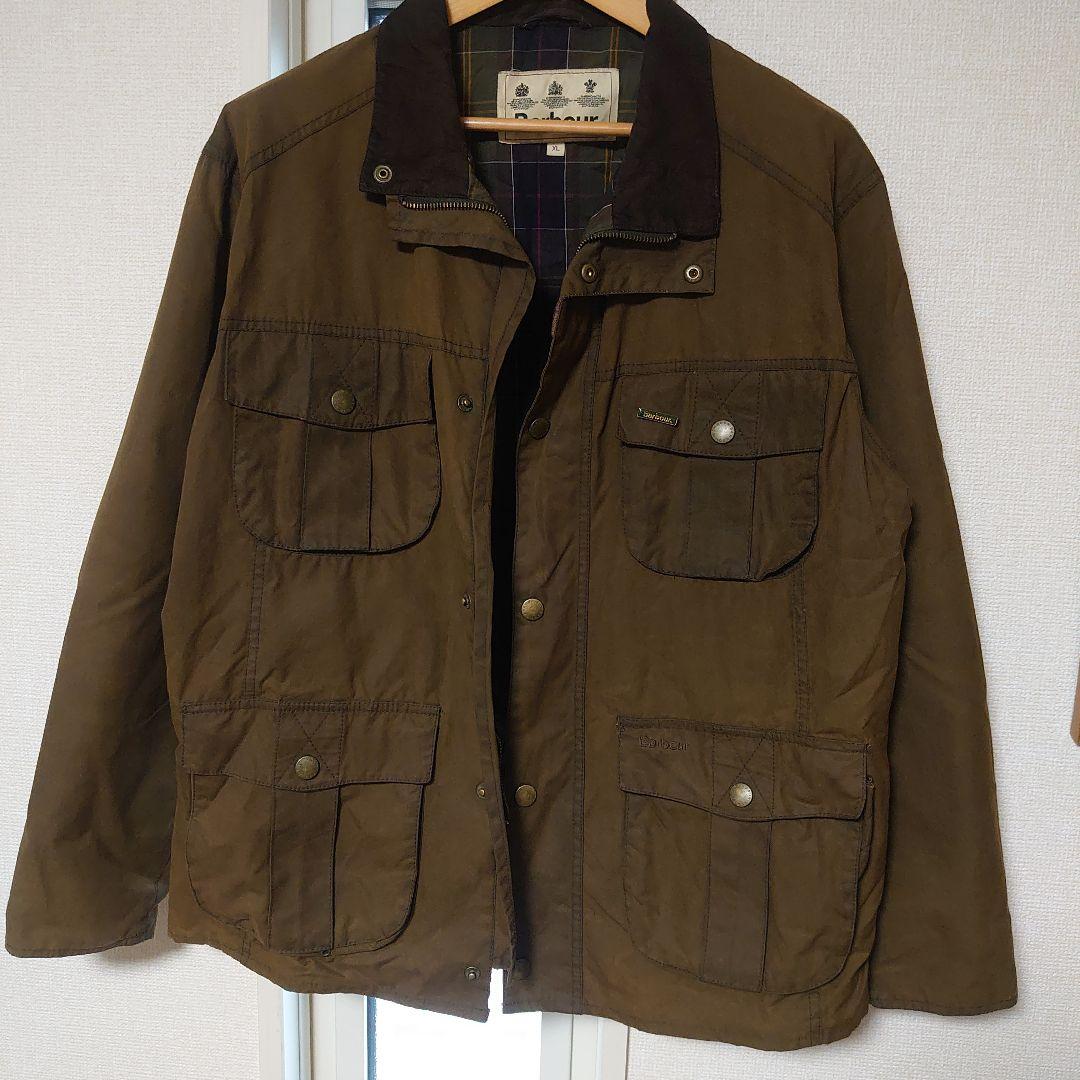 Barbour ブラウンジャケット XL　MWX0827OL71 ピンバッジ付