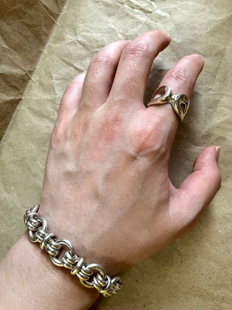 vintage 925 mexican jewelry リンクブレスレット
