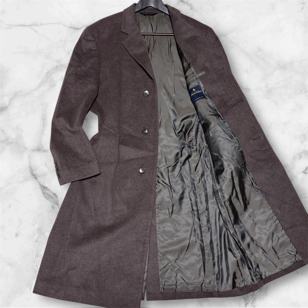 トッキー　　　　　チェスターコート アンゴラ100% ブラウン系 XL位